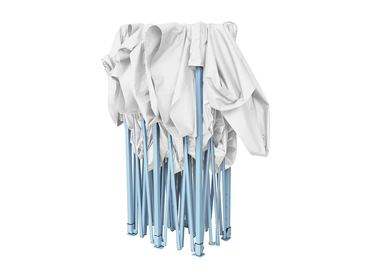 Tente de réception pliable professionnelle 3x6 m Acier Blanc WVGQ5194