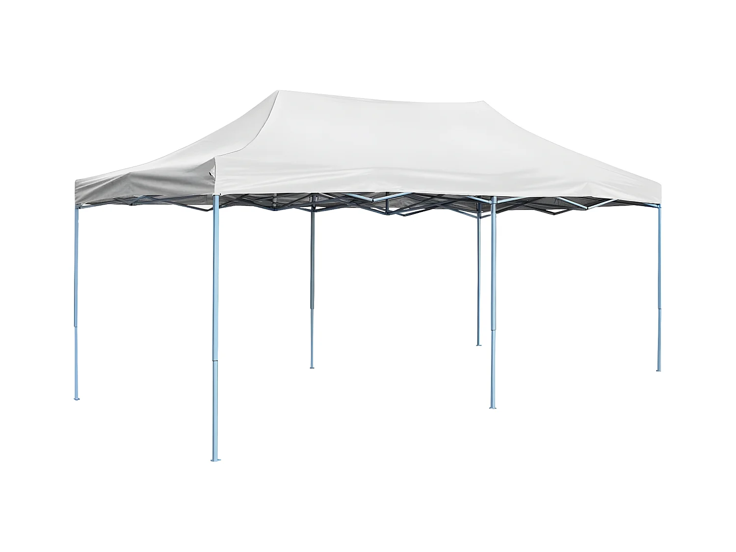 Tente de réception pliable professionnelle 3x6 m Acier Blanc WVGQ5194