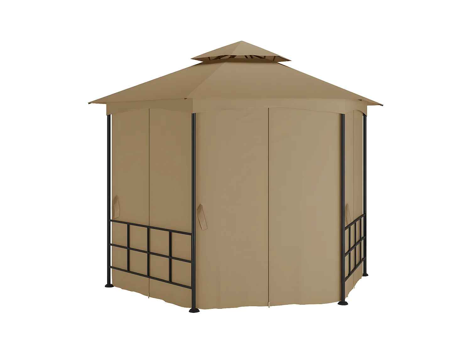 Tonnelle avec parois 3,1x2,7 m Taupe WVGQ9255