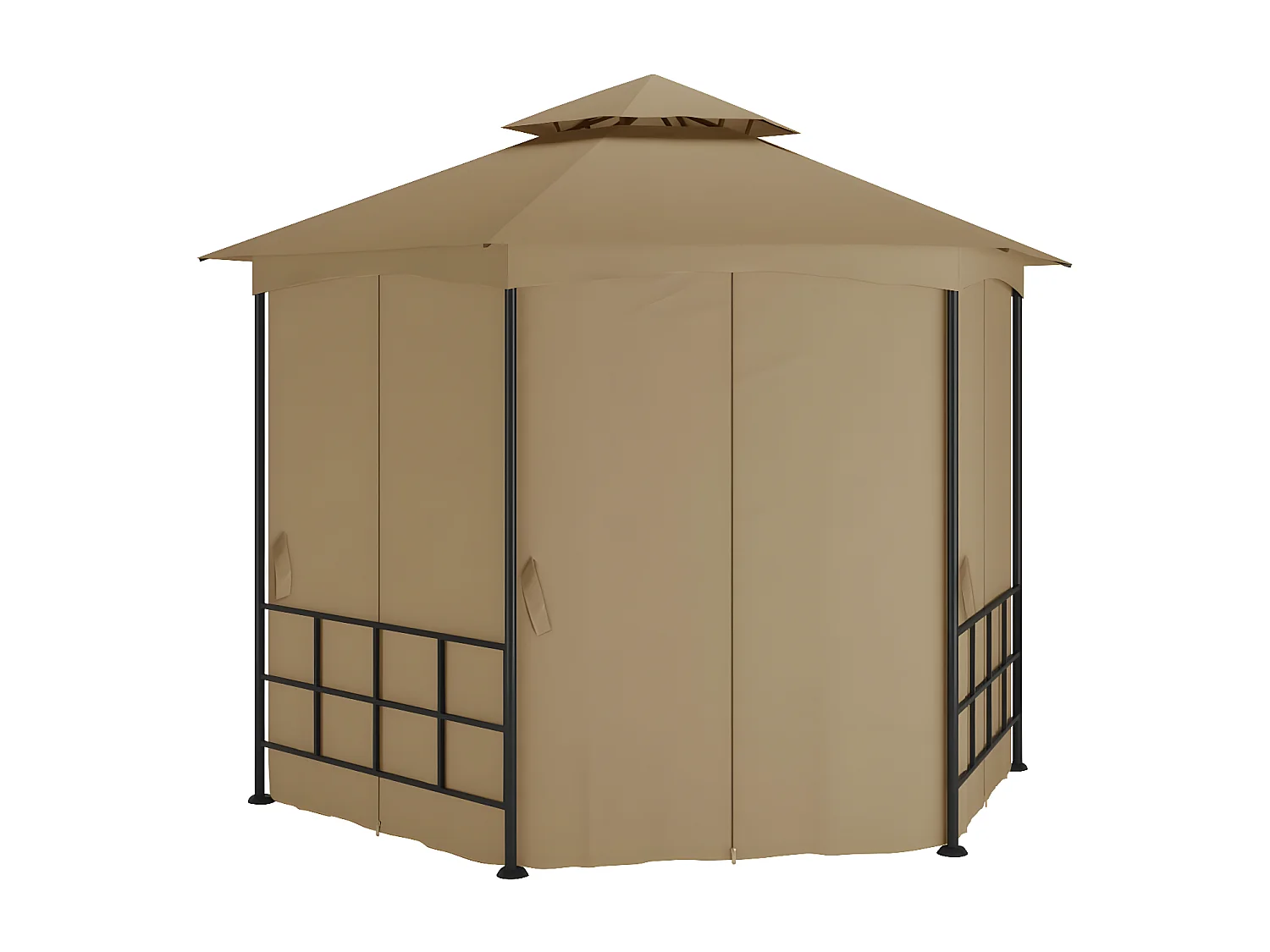 Tonnelle avec parois 3,1x2,7 m Taupe WVGQ9255
