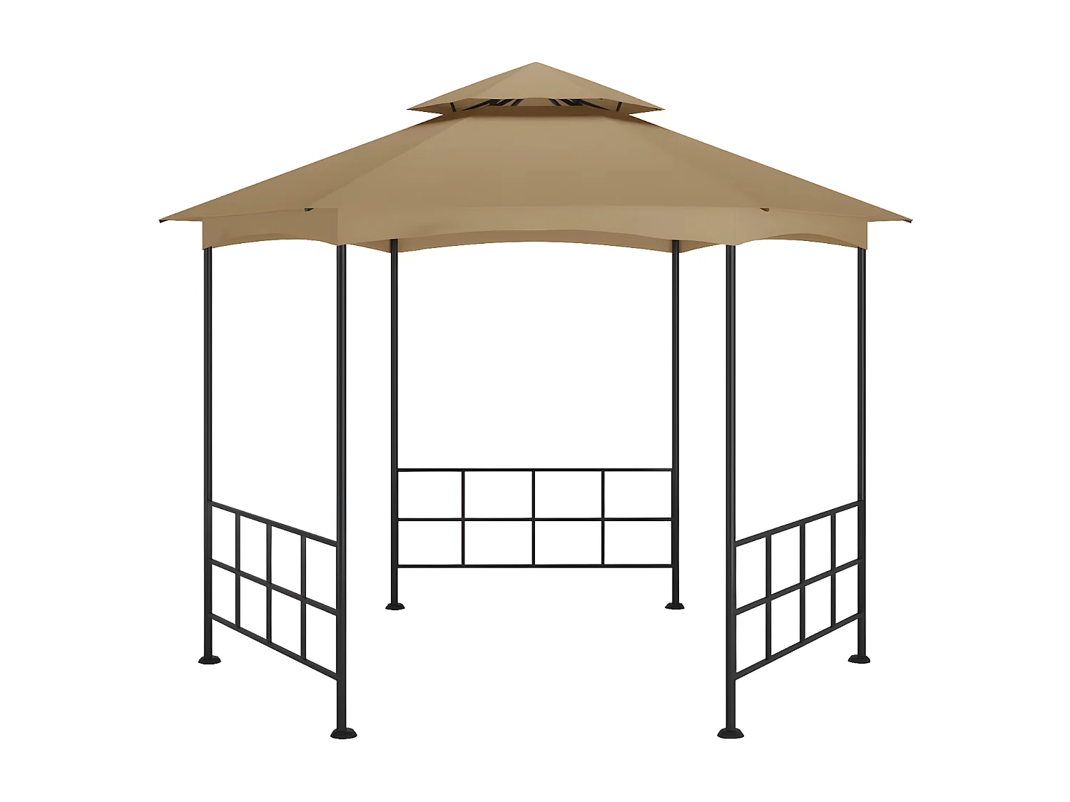 Tonnelle avec parois 3,1x2,7 m Taupe WVGQ9255