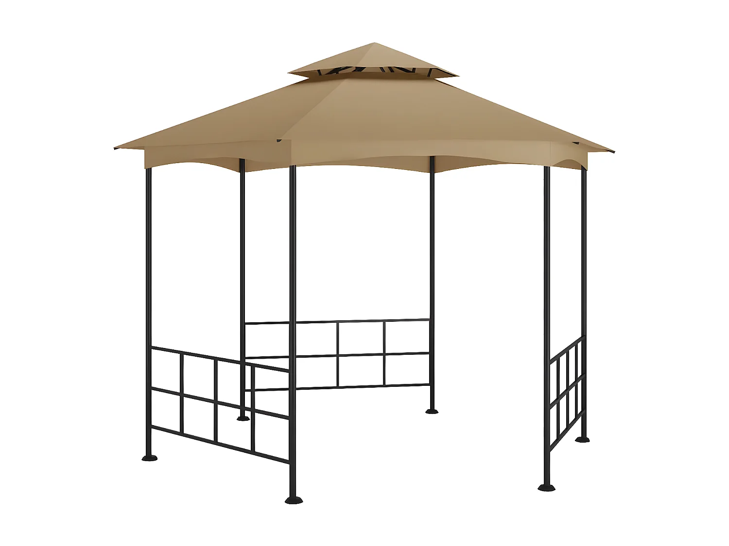 Tonnelle avec parois 3,1x2,7 m Taupe WVGQ9255