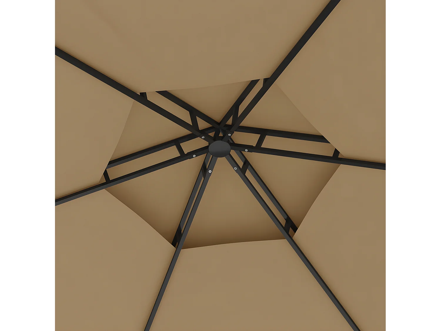 Tonnelle avec parois 3,1x2,7 m Taupe WVGQ9255