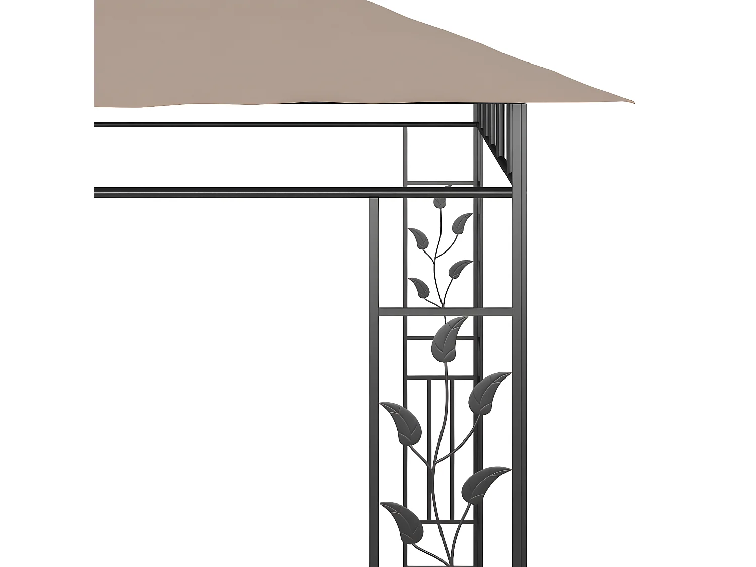 Gazebo - Tenda de recepção c/ rede mosquiteira 6x3x2,73m 180 g/m² cinza-acastanhado PT431732