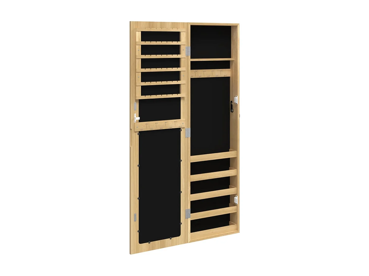 Armoire à bijoux avec miroir murale 30x8,5x106 cm OFR12437 BonneVie Meuble