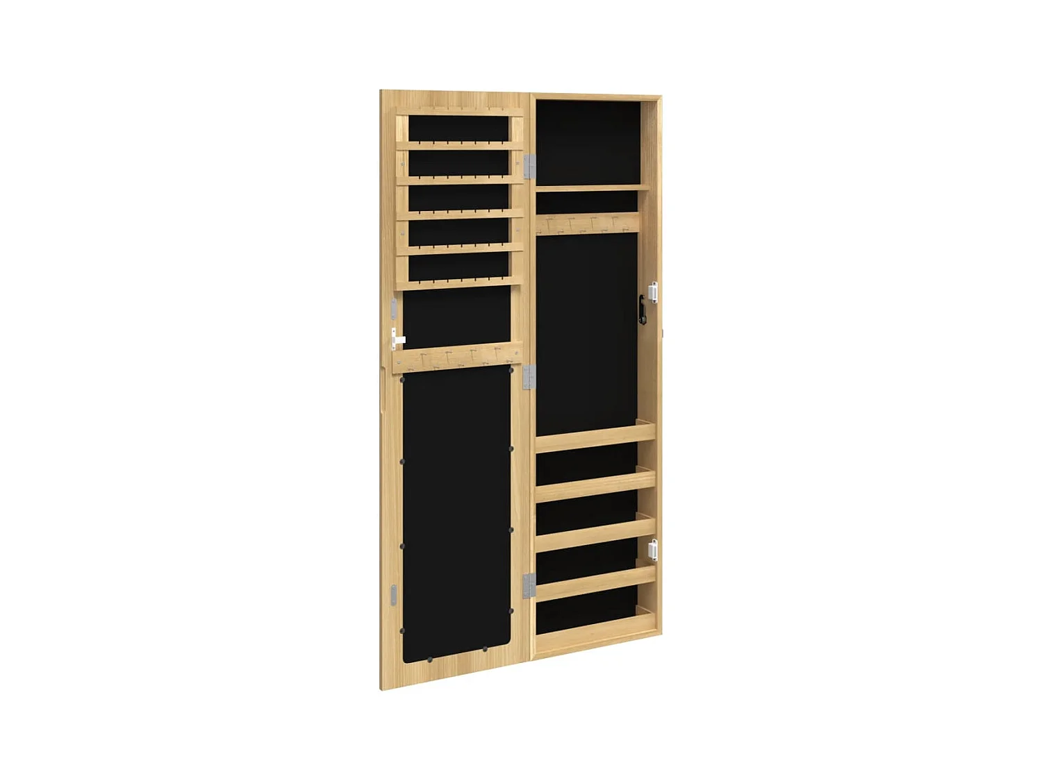 Armadio Portagioie con Specchio a Muro 30x8,5x106 cm CFW56377