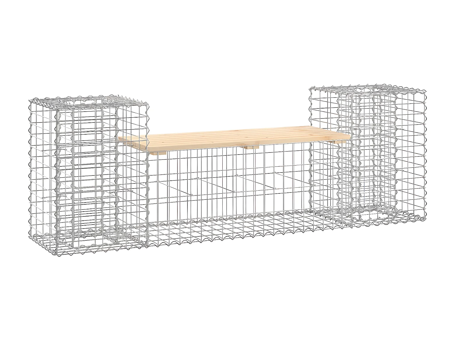 Banc de jardin design gabion 183x41x60,5 cm bois massif de pin PEWV13538