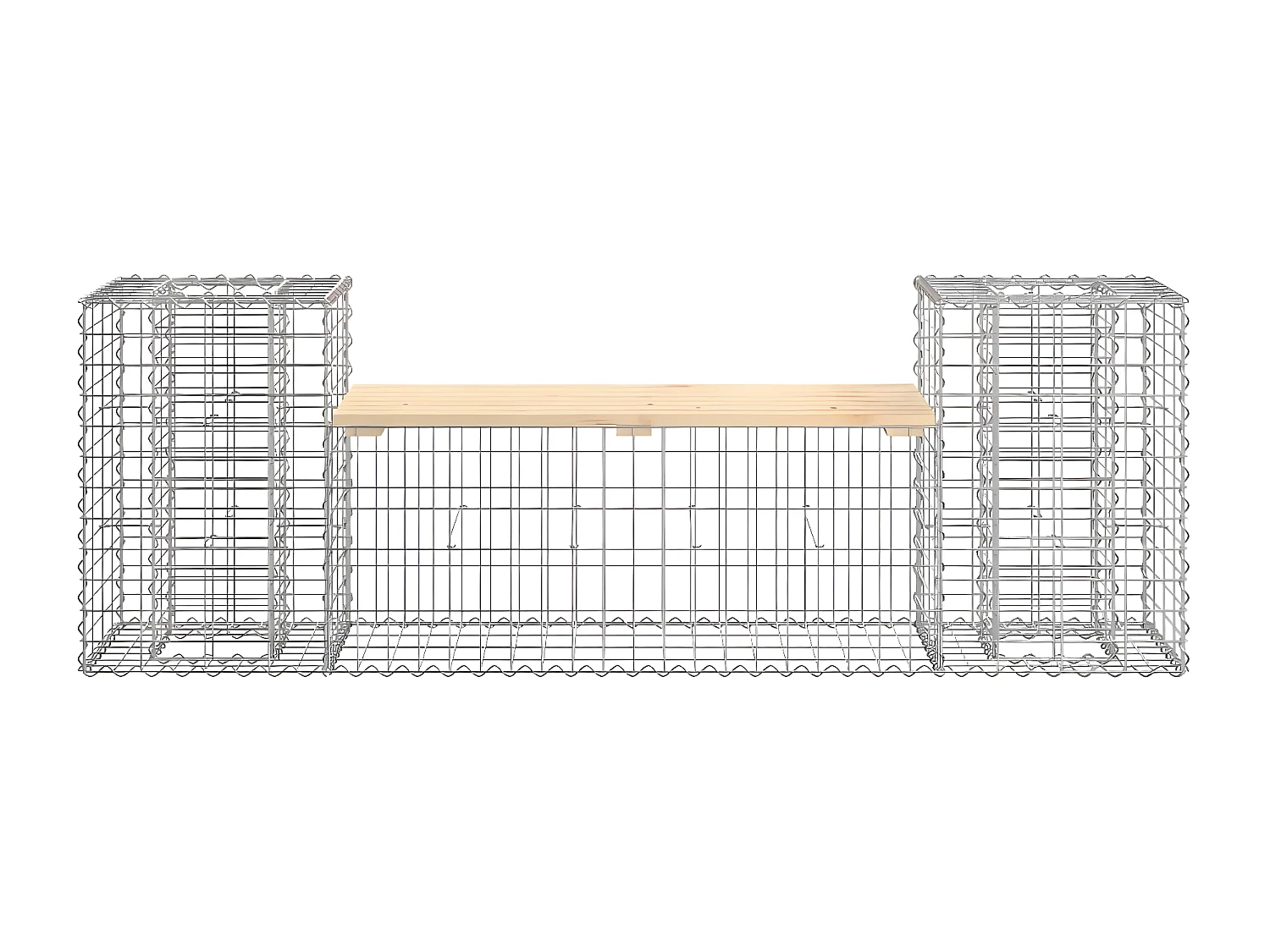 Banc de jardin design gabion 183x41x60,5 cm bois massif de pin PEWV13538
