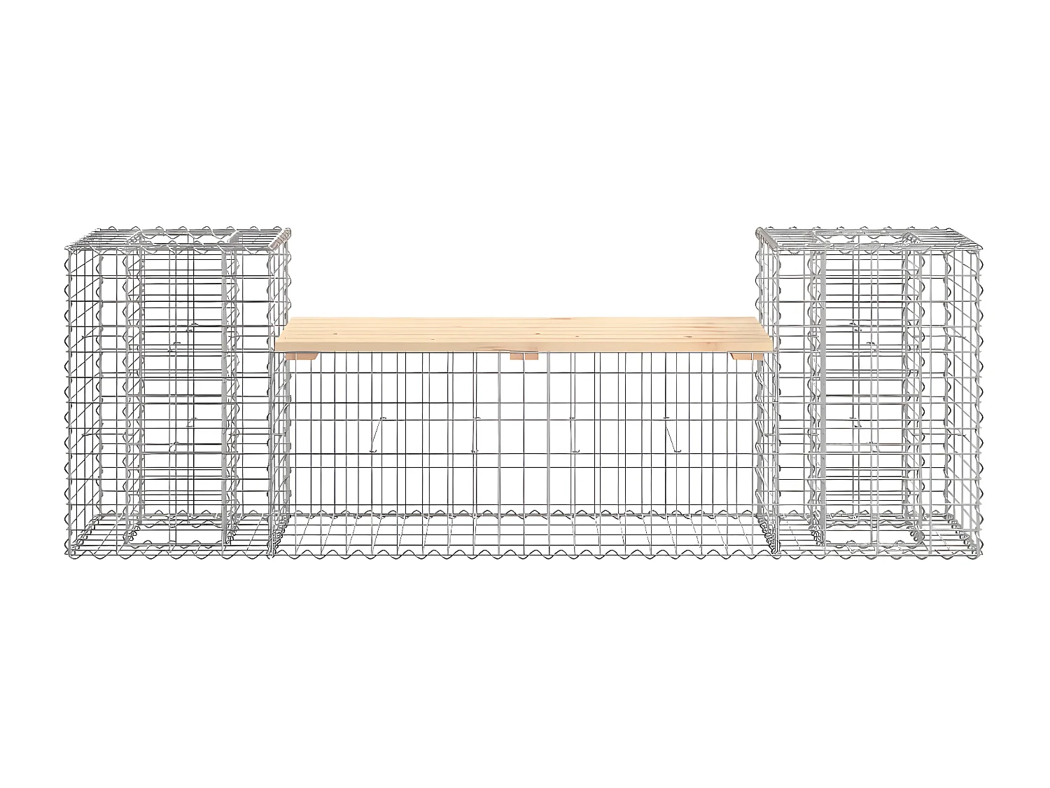 Banc de jardin design gabion 183x41x60,5 cm bois massif de pin PEWV13538