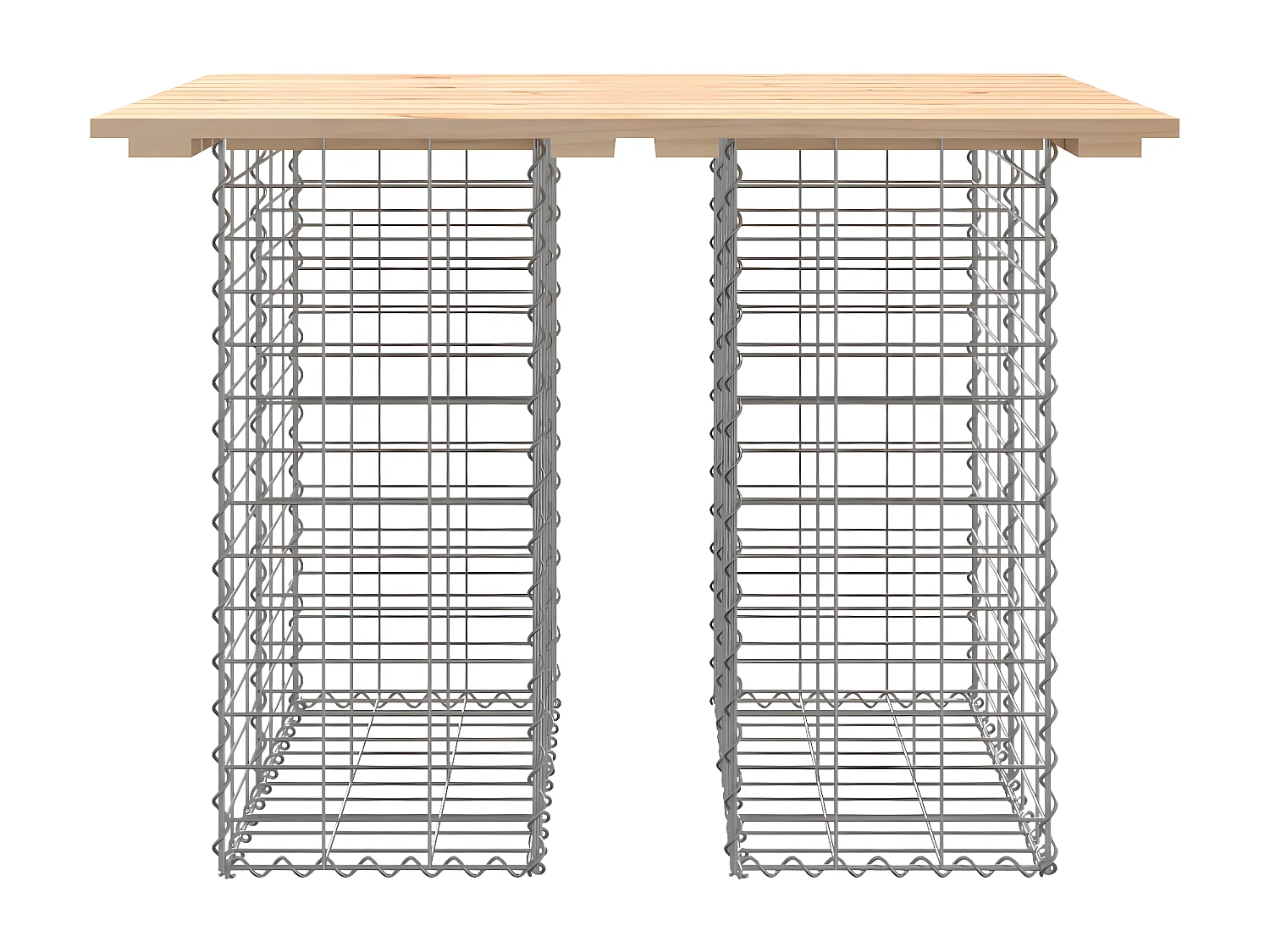 Banc de jardin design de gabion 100x70x72 cm bois massif de pin PEWV62177