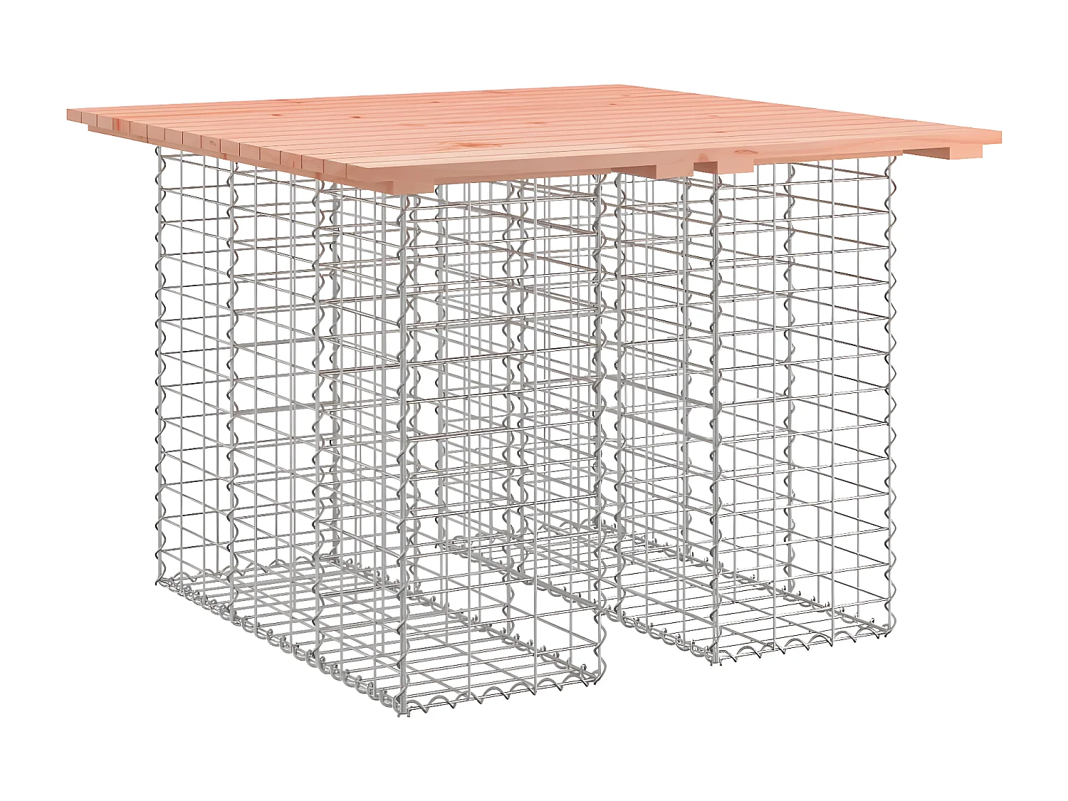 Banc jardin design gabion 100x102x72 cm bois massif de douglas PEWV30891