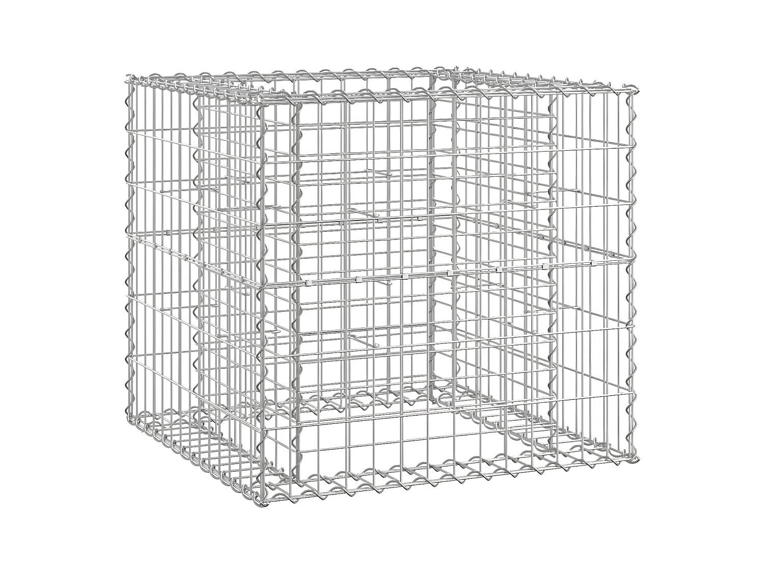 Banc de jardin avec panier en gabion bois massif de douglas PEWV41349