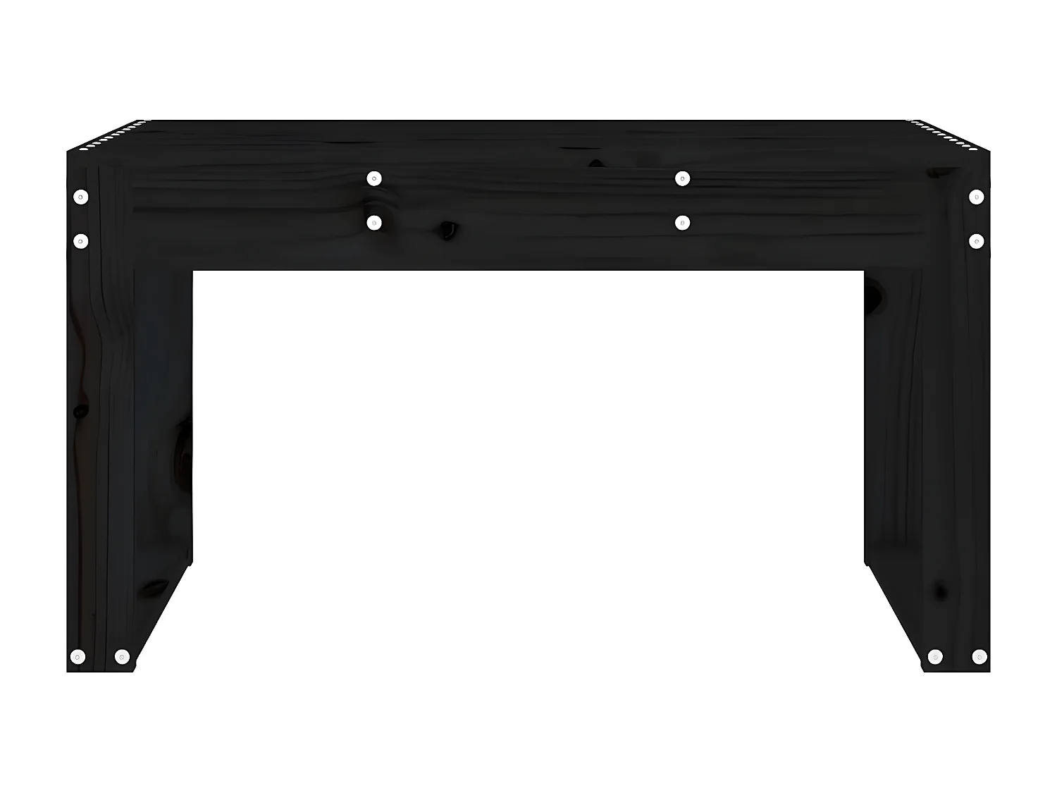 Banc de jardin noir 80x38x45 cm bois massif de pin PEWV86446