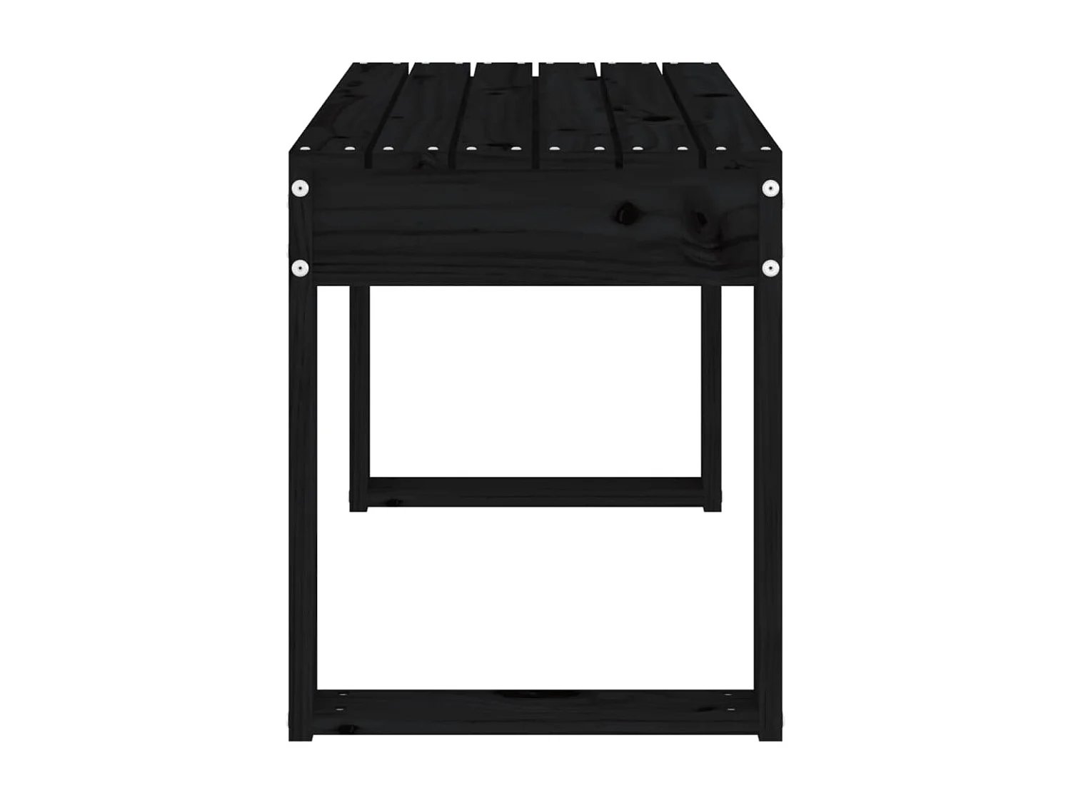 Banc de jardin noir 80x38x45 cm bois massif de pin PEWV86446