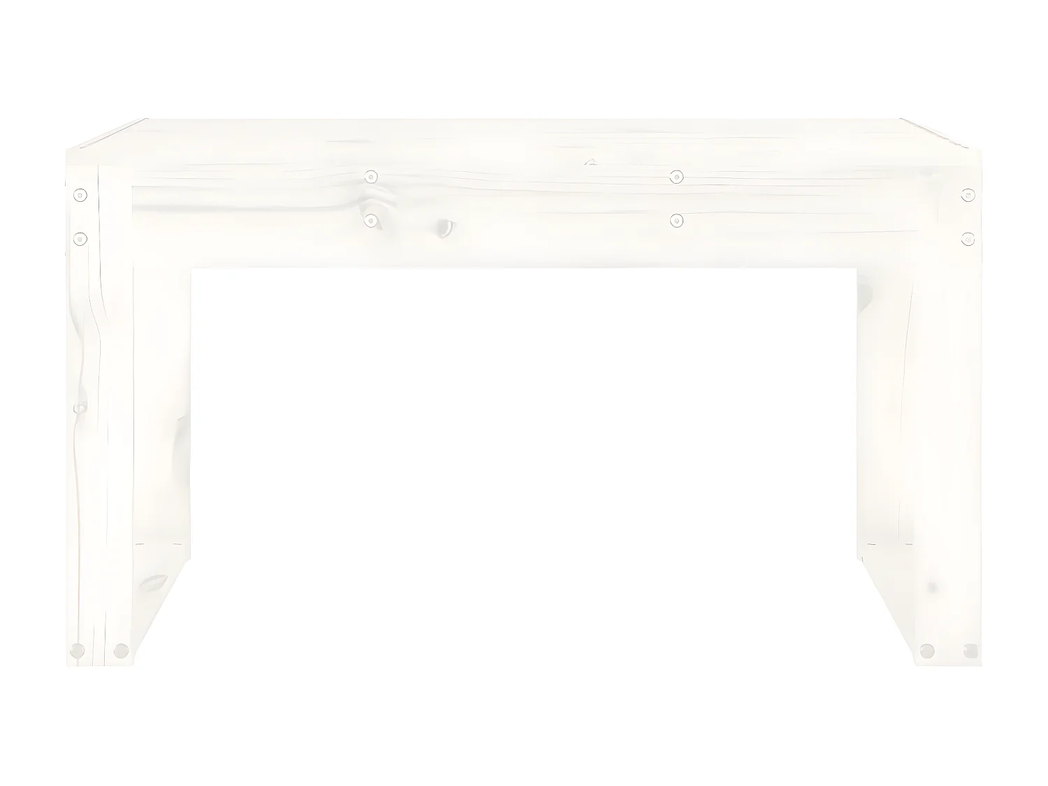 Banco de jardín madera maciza de pino blanco 80x38x45 cm ES89760