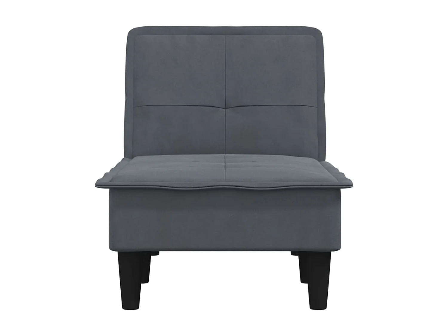 Chaise longue veludo cinzento-escuro PT895987