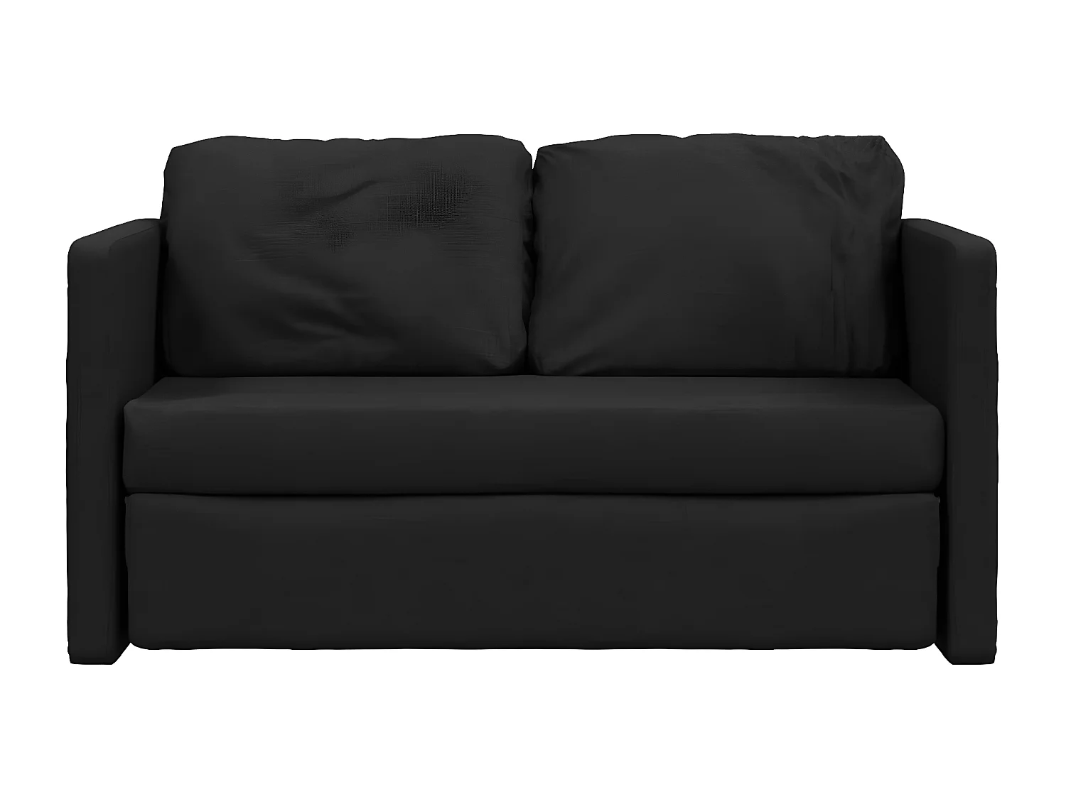 Canapé convertible 2 en 1 noir 112x174x55 cm tissu LODW25630