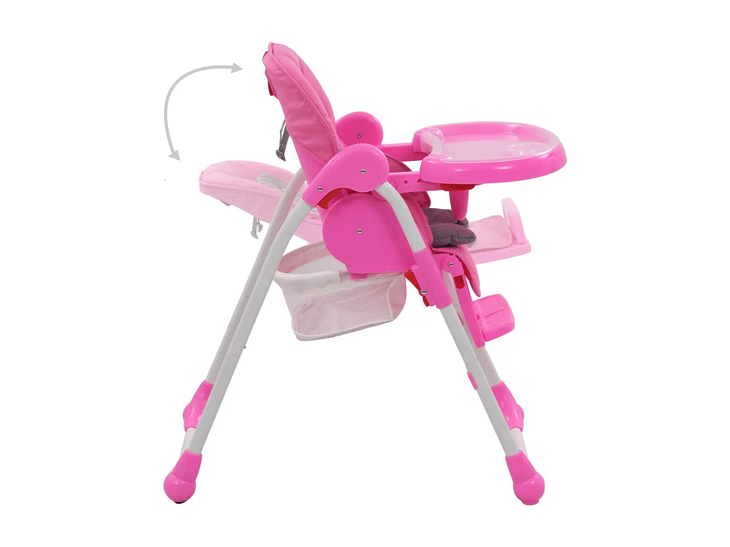 Chaise haute pour bébé Réglable Rose et gris SEF10790