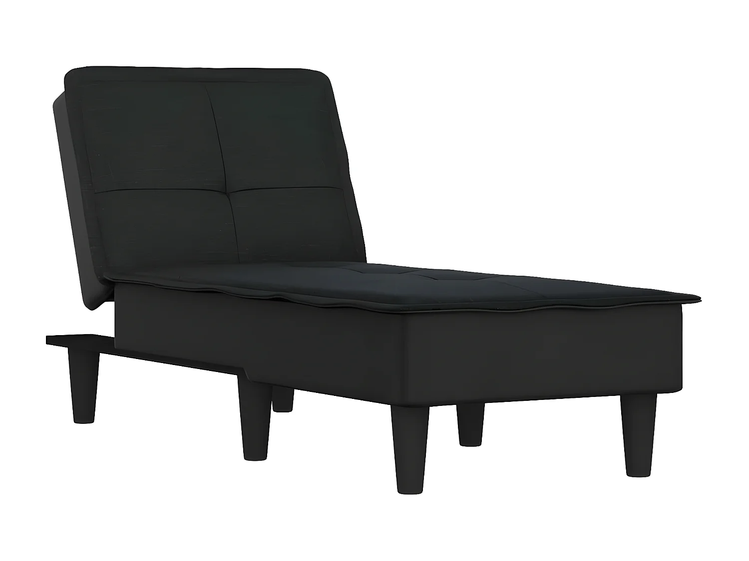 Méridienne convertible noir tissu ODF5034 OID1599