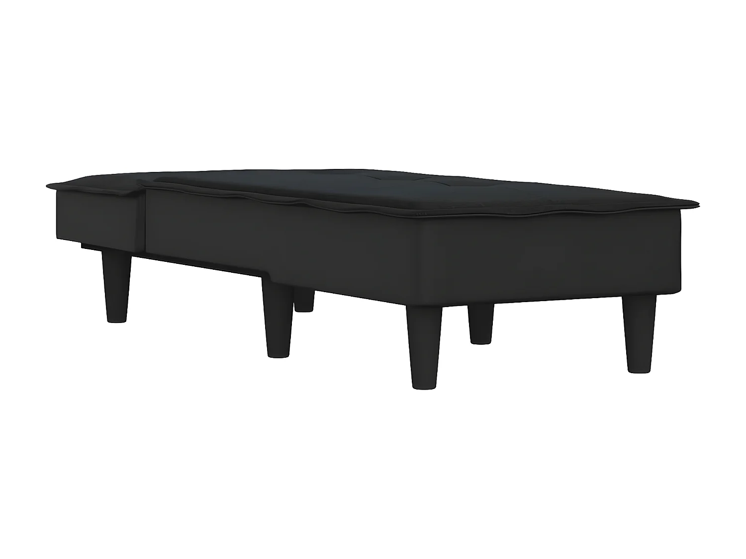 Méridienne convertible noir tissu ODF5034 OID1599