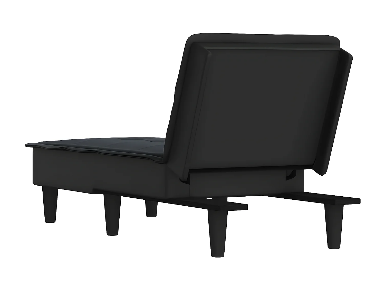 Méridienne convertible noir tissu ODF5034 OID1599