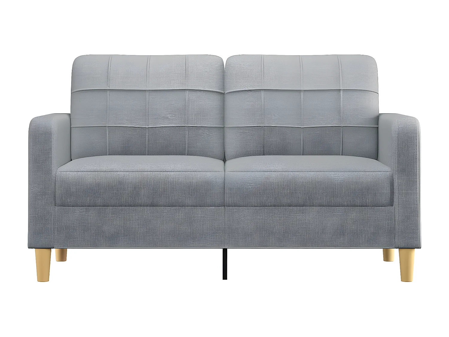 Canapé à 2 places Gris clair 140 cm Tissu OID4479