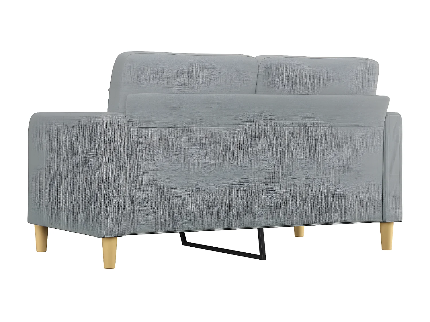 Canapé à 2 places Gris clair 140 cm Tissu OID4479