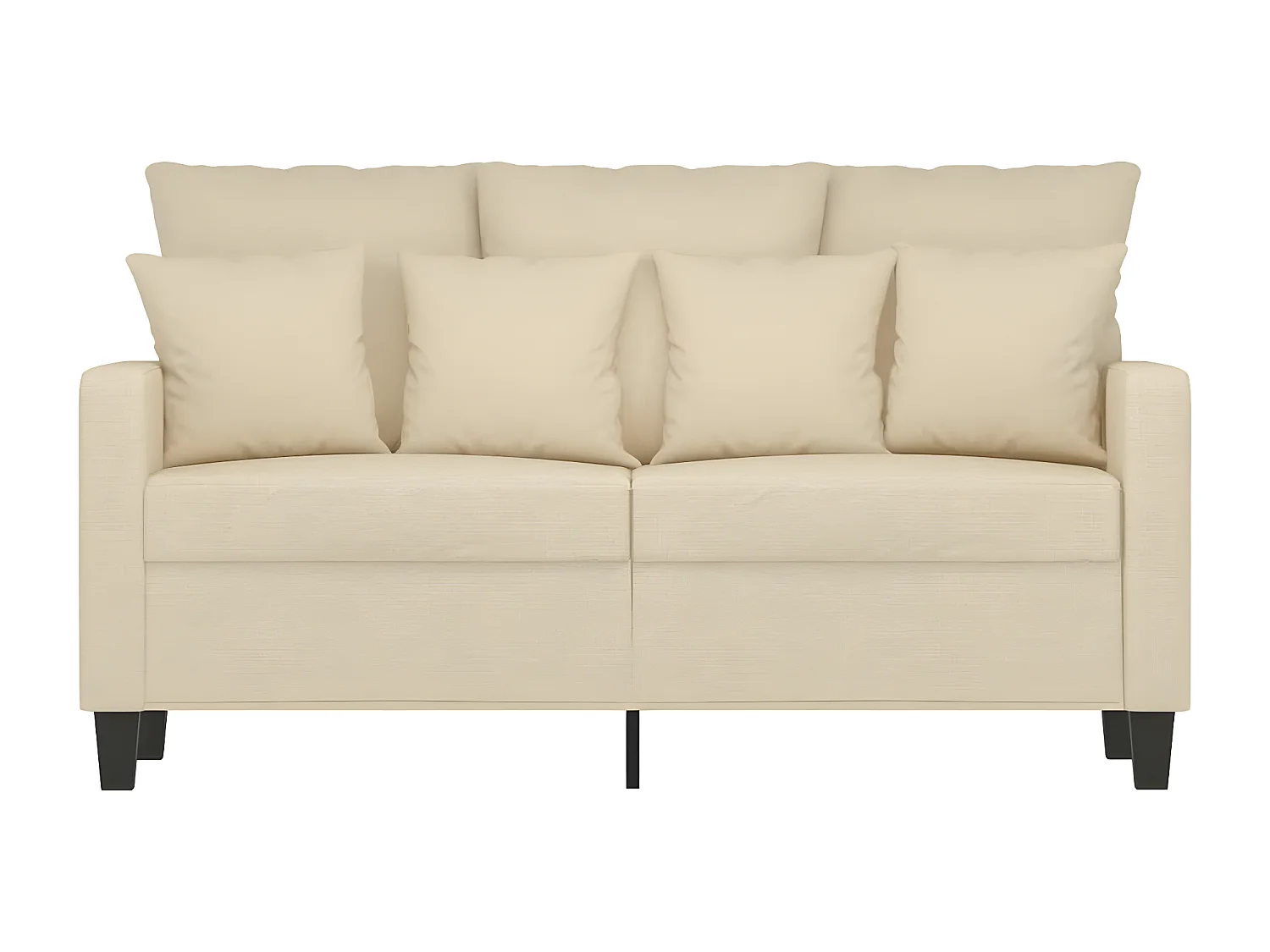 Sofá de 2 plazas de tela color crema 120 cm PWFG42102