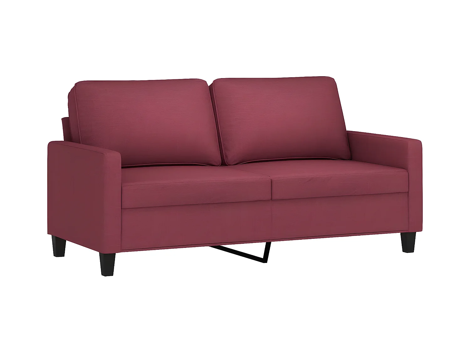 2-Sitzer-Sofa | Wohnzimmersofa Weinrot 140 cm Stoff -gkd637543