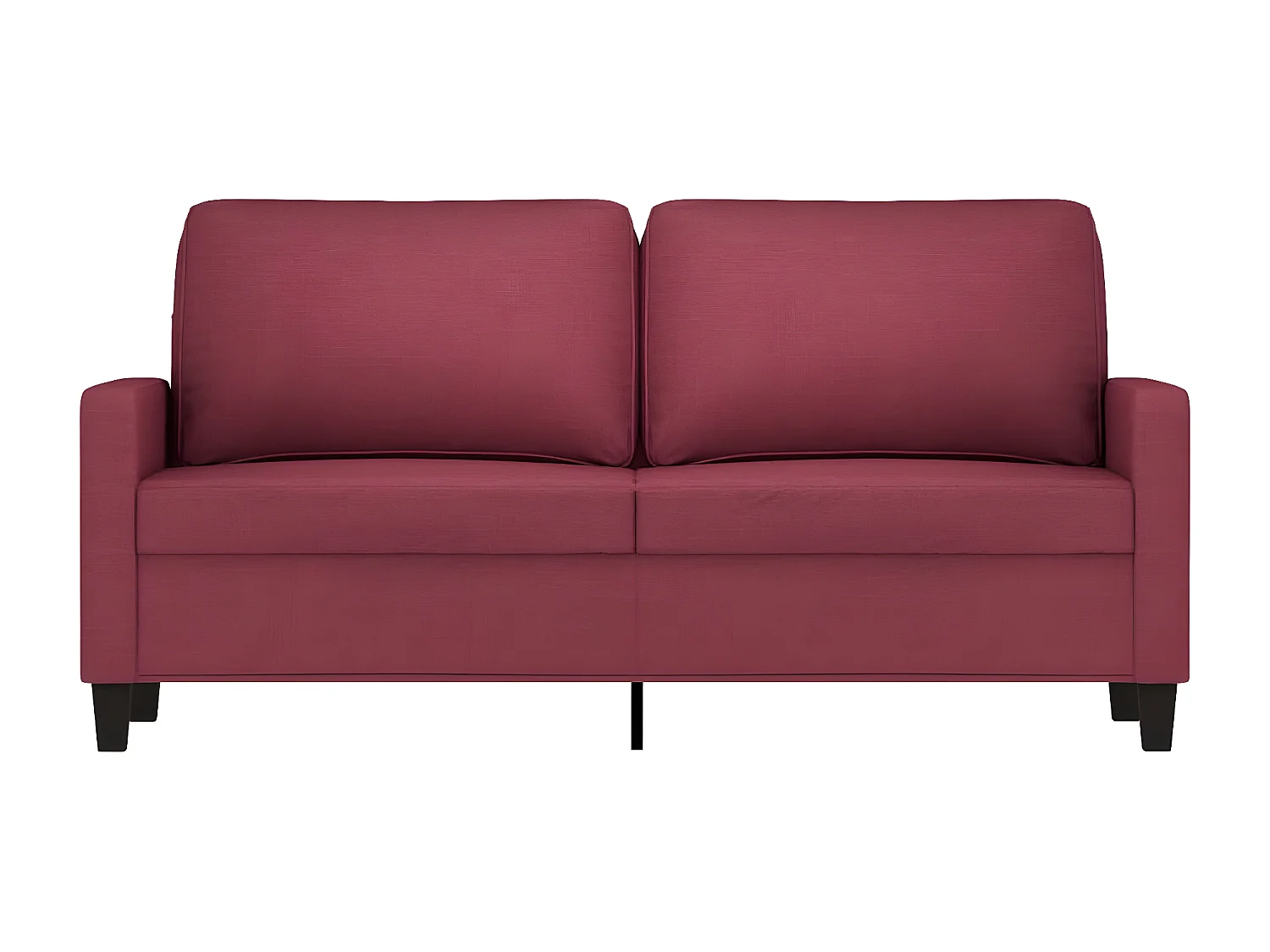 Canapé à 2 places Rouge bordeaux 140 cm Tissu LODW62018