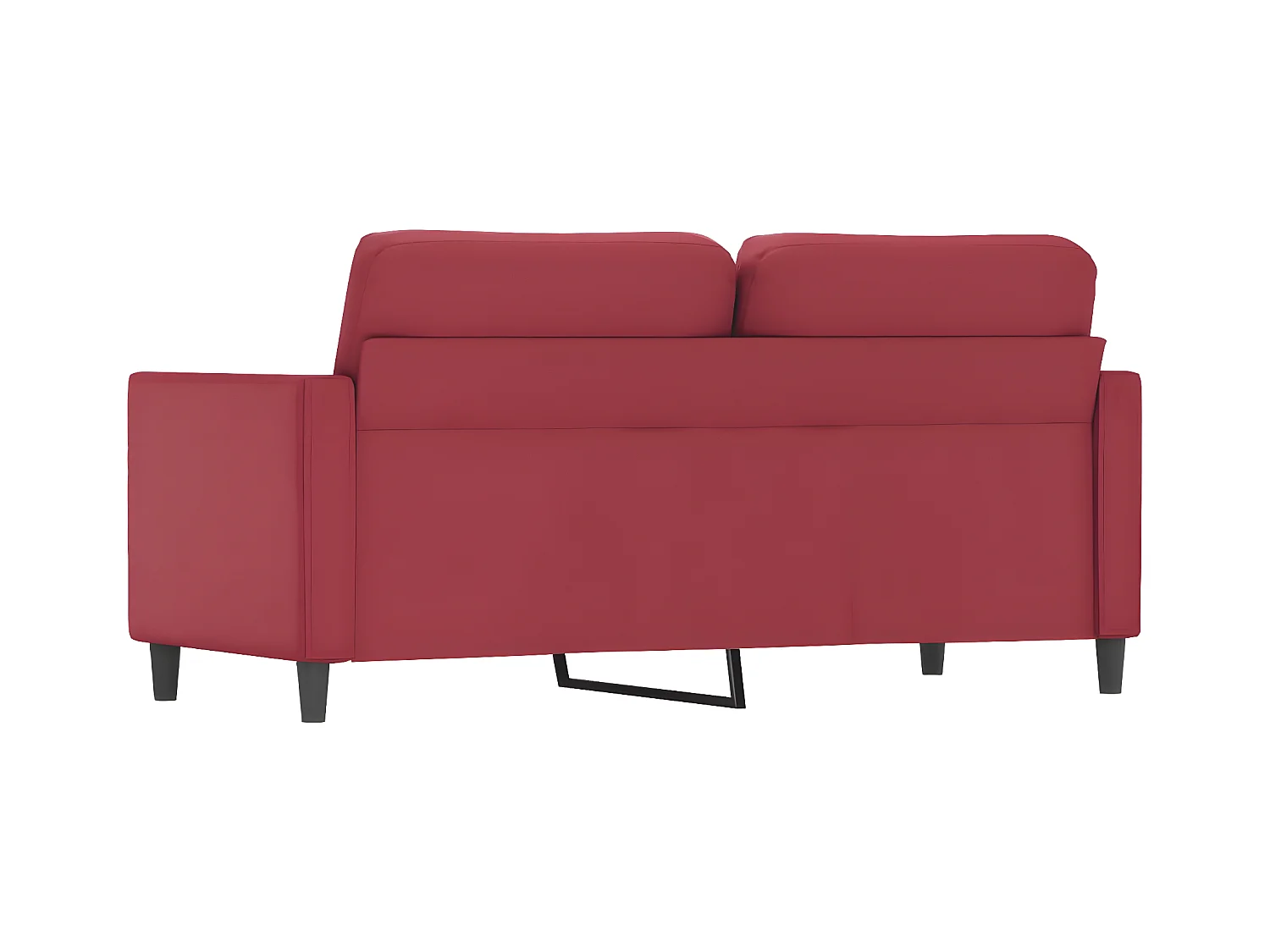 Canapé à 2 places Rouge bordeaux 140 cm Similicuir LODW59658