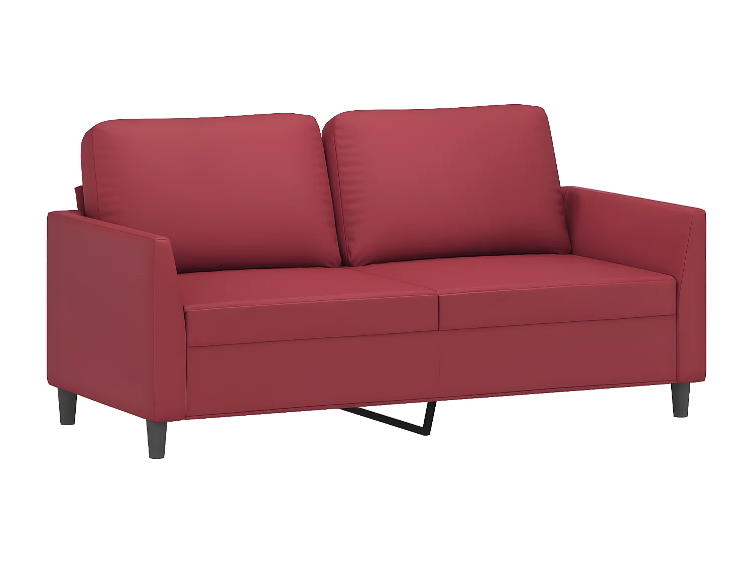 2-Sitzer-Sofa | Wohnzimmersofa Weinrot 140 cm Kunstleder -gkd420368