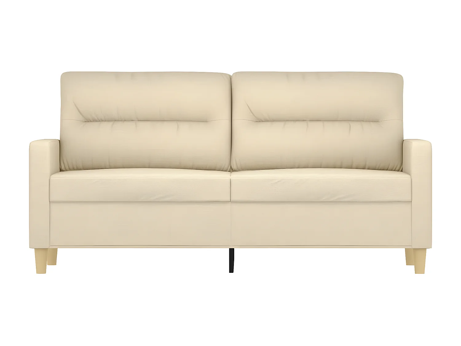 Sofá de 2 lugares tecido 140 cm cor creme PT801821