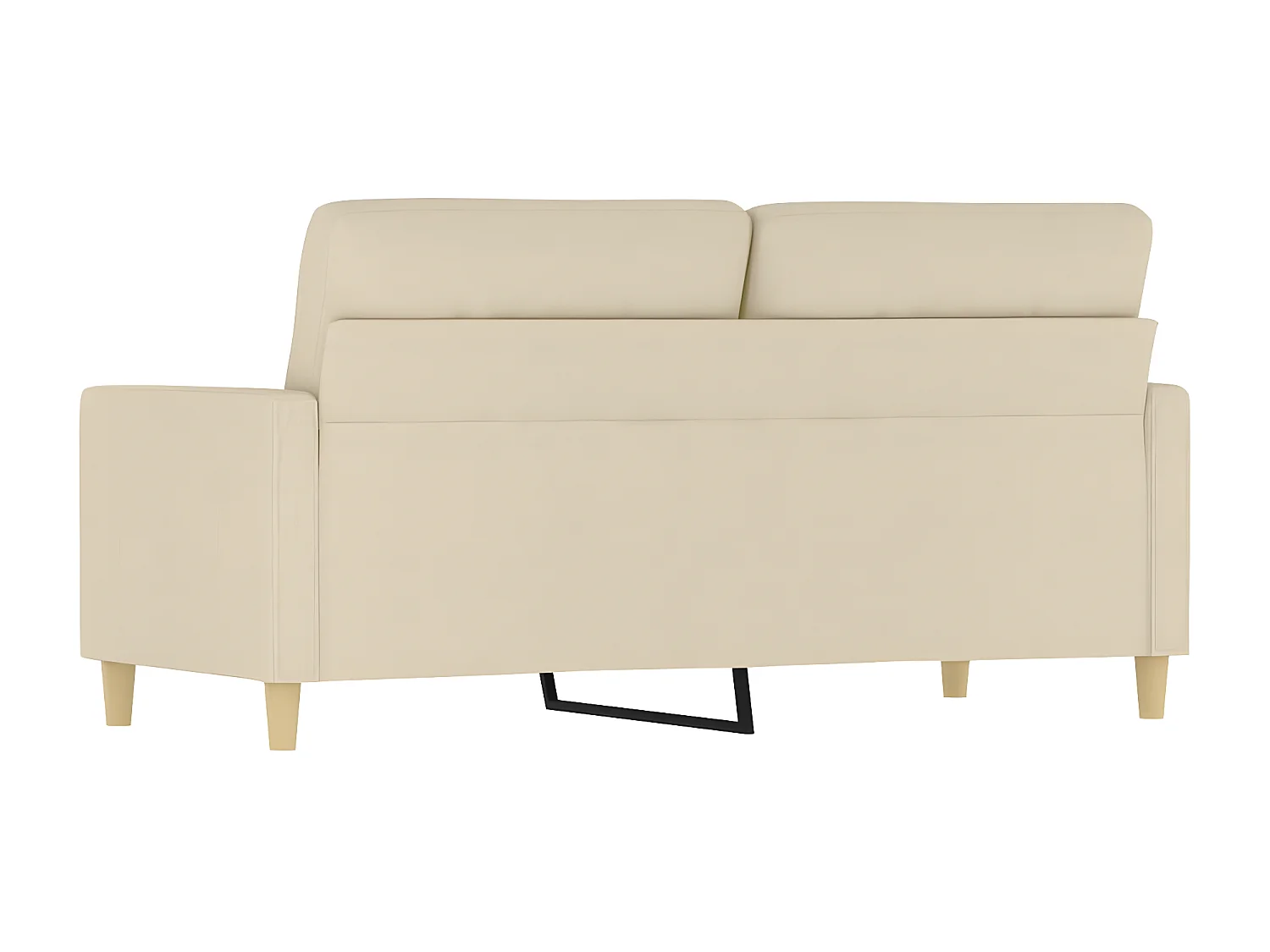 Canapé à 2 places Crème 140 cm Tissu OLA4447