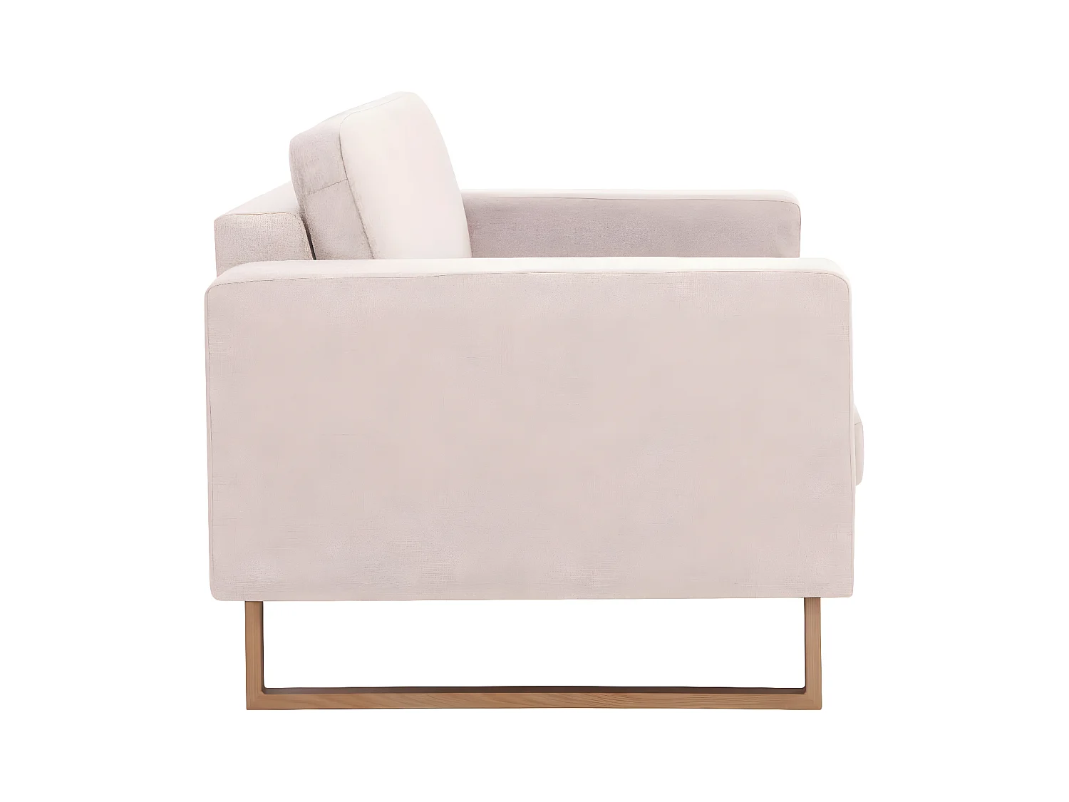 2-Sitzer-Sofa | Wohnzimmersofa Stoff Cremeweiß -gkd504658