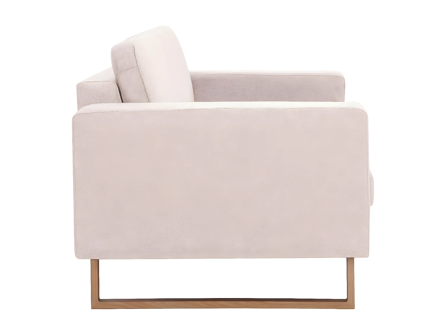 2-Sitzer-Sofa | Wohnzimmersofa Stoff Cremeweiß -gkd504658