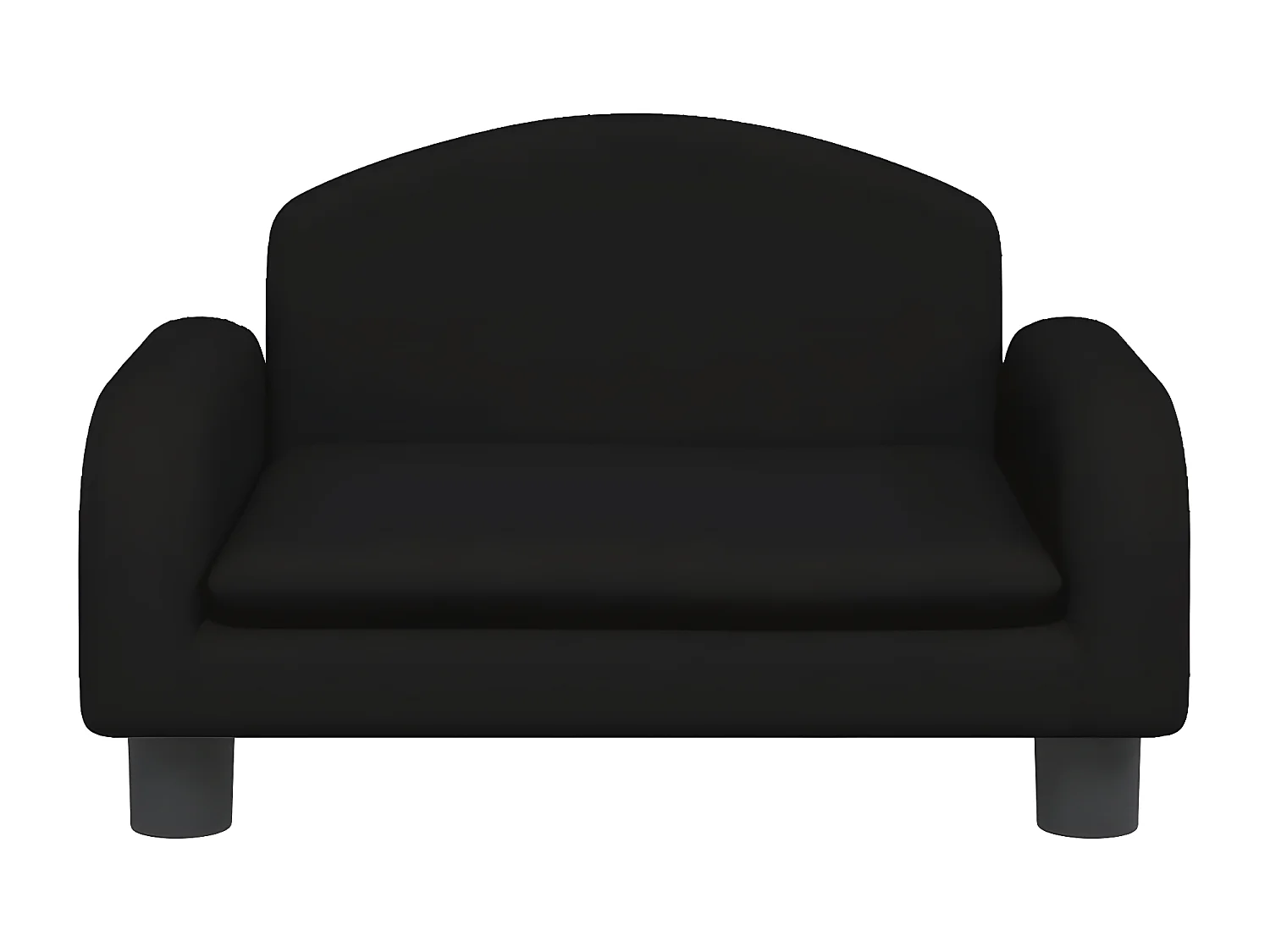 Canapé pour enfants noir 50x40x30 cm tissu QWE6115