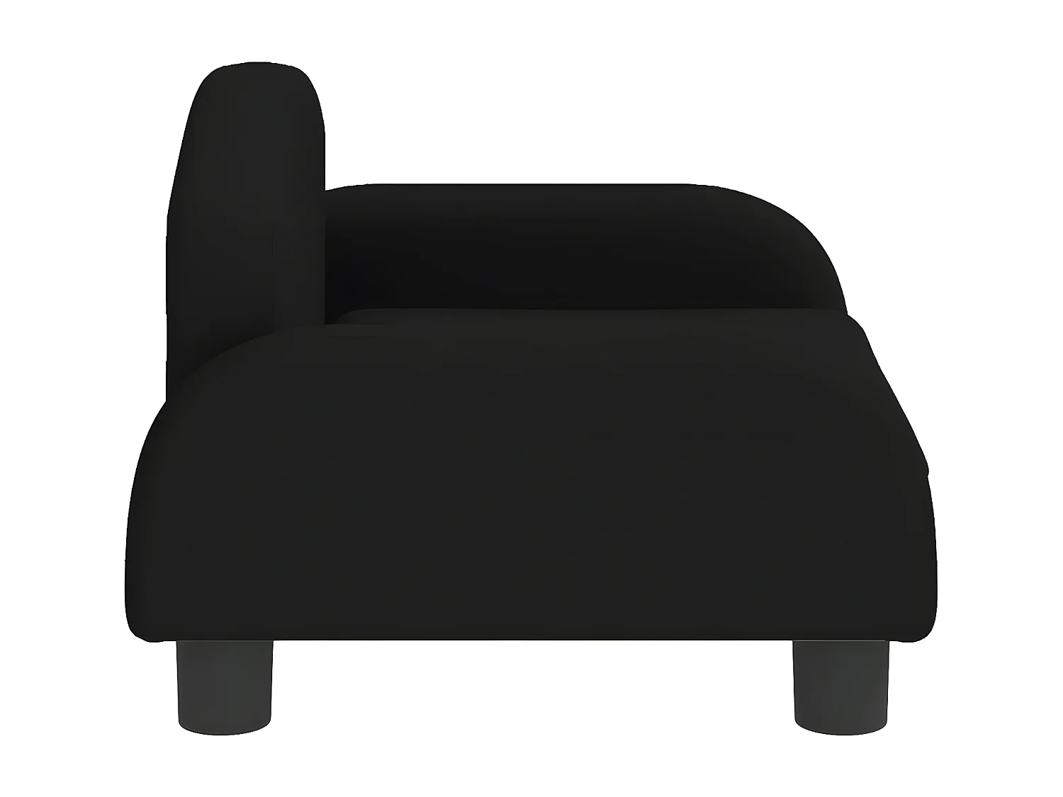 Canapé pour enfants noir 50x40x30 cm tissu QWE6115