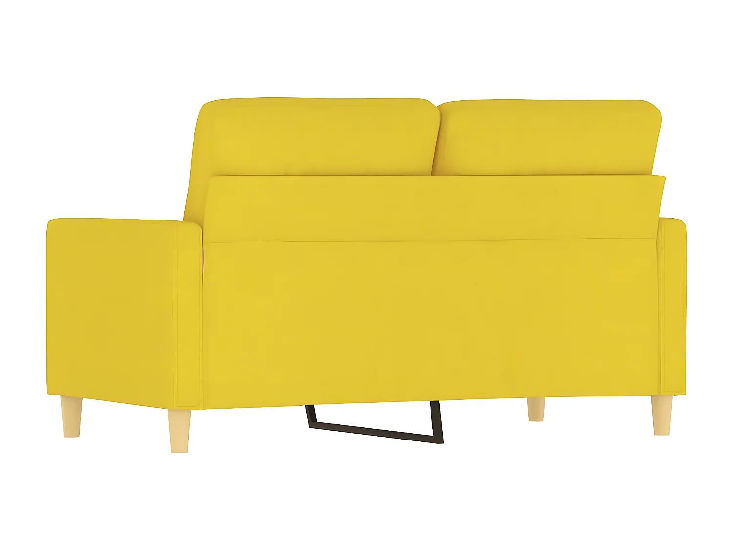 Canapé à 2 places Jaune clair 120 cm Tissu OLA5015