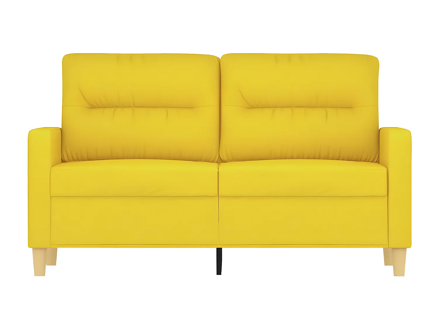 Canapé à 2 places Jaune clair 120 cm Tissu OLA5015