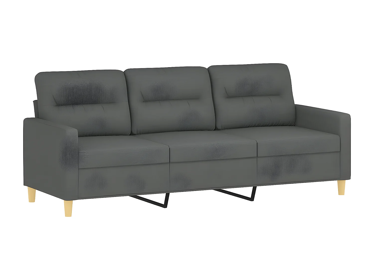 3-Sitzer-Sofa | Wohnzimmersofa Dunkelgrau 180 cm Stoff -gkd428574