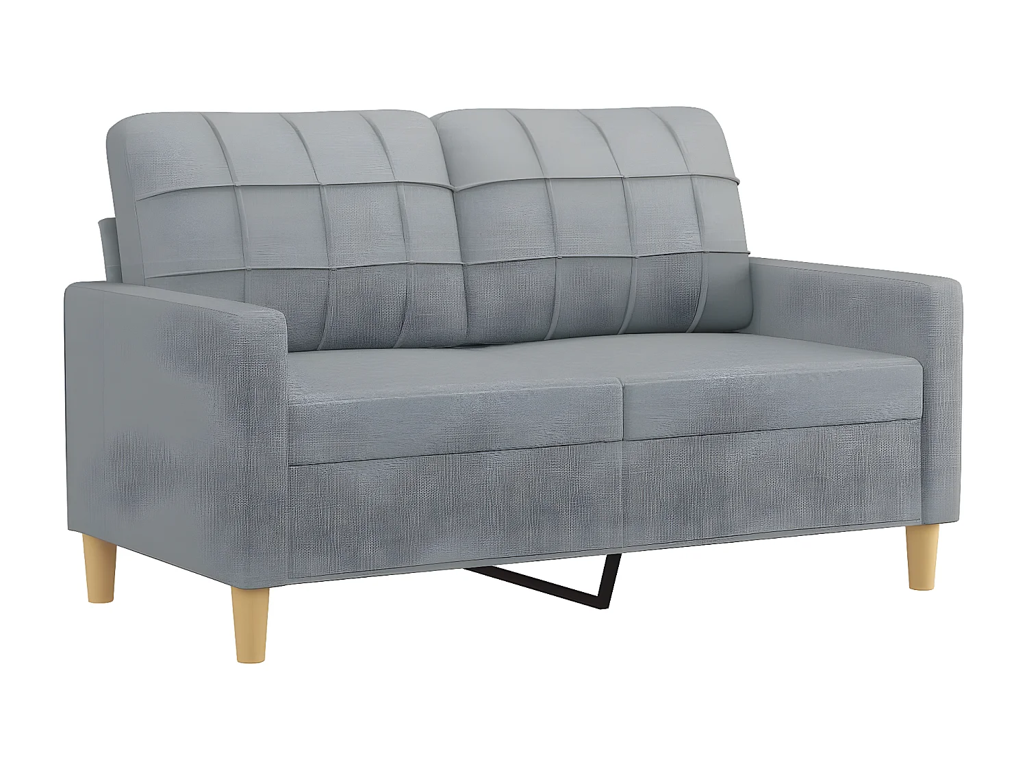 Tweezitsbank 120 cm stof lichtgrijs NL399998