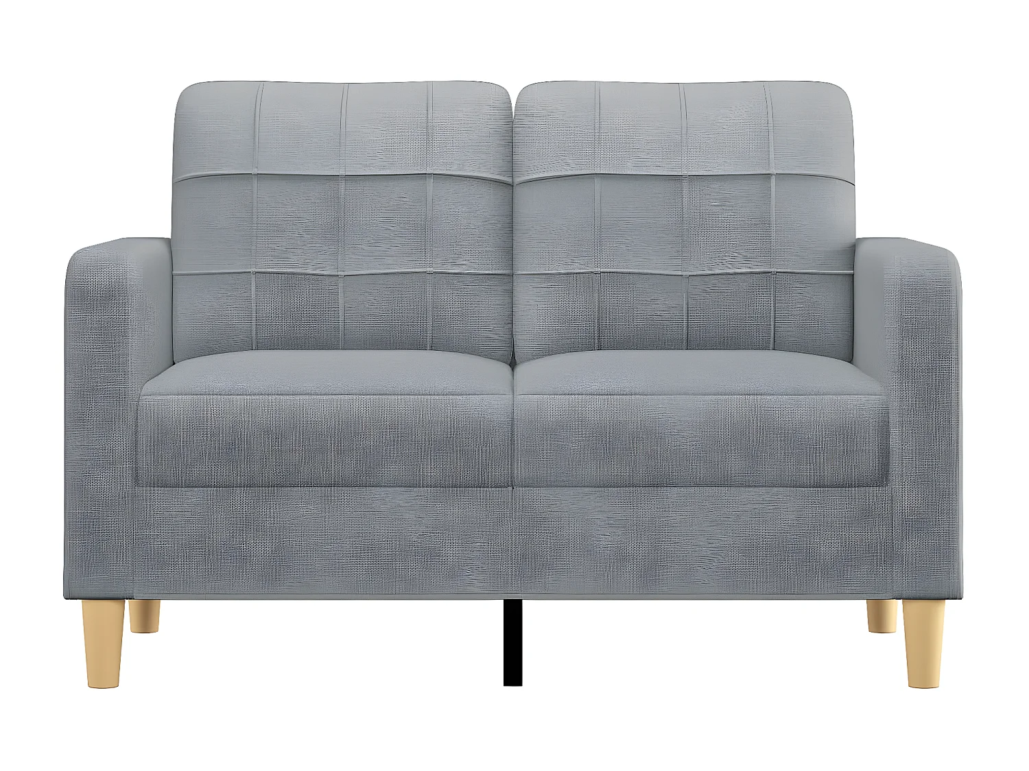 Sofá de 2 plazas de tela gris claro 120 cm PWFG71299