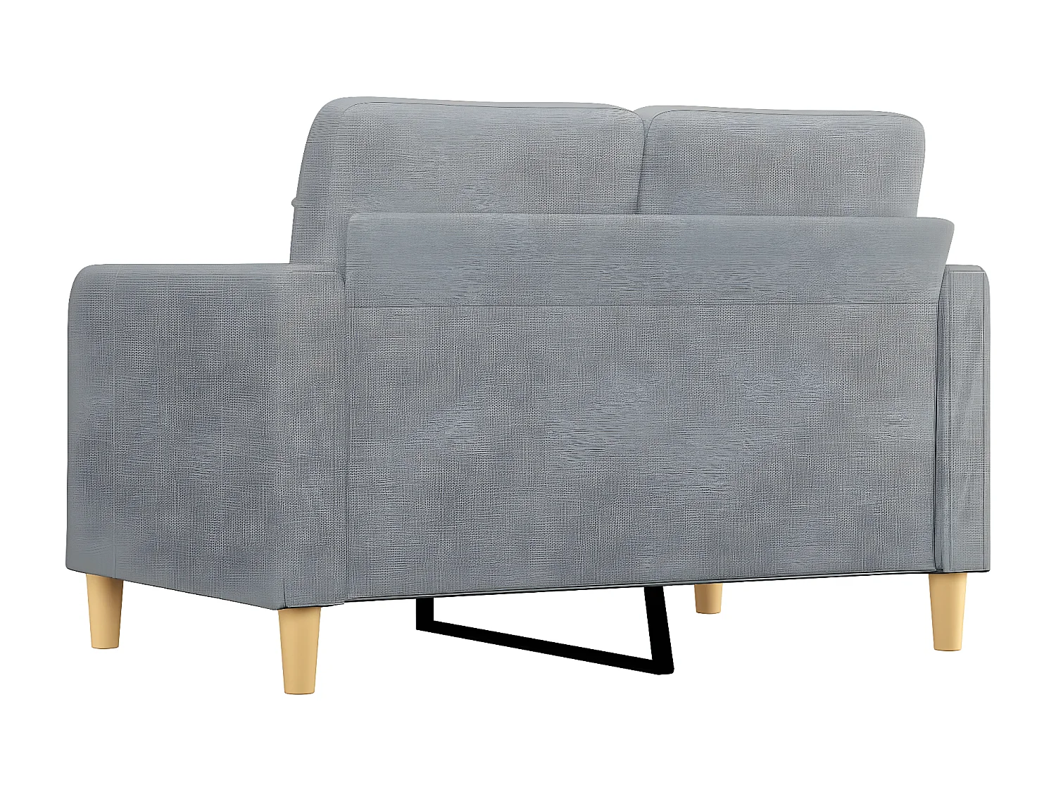 Sofá de 2 plazas de tela gris claro 120 cm PWFG71299