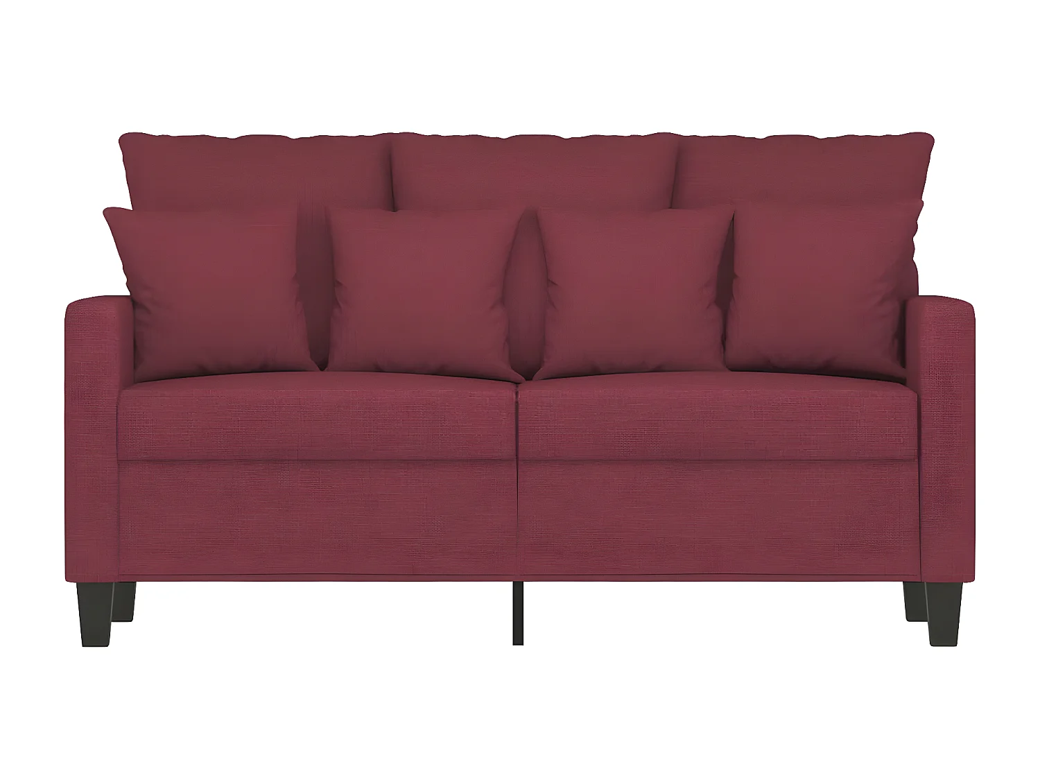 Canapé à 2 places Rouge bordeaux 120 cm Tissu LODW89892