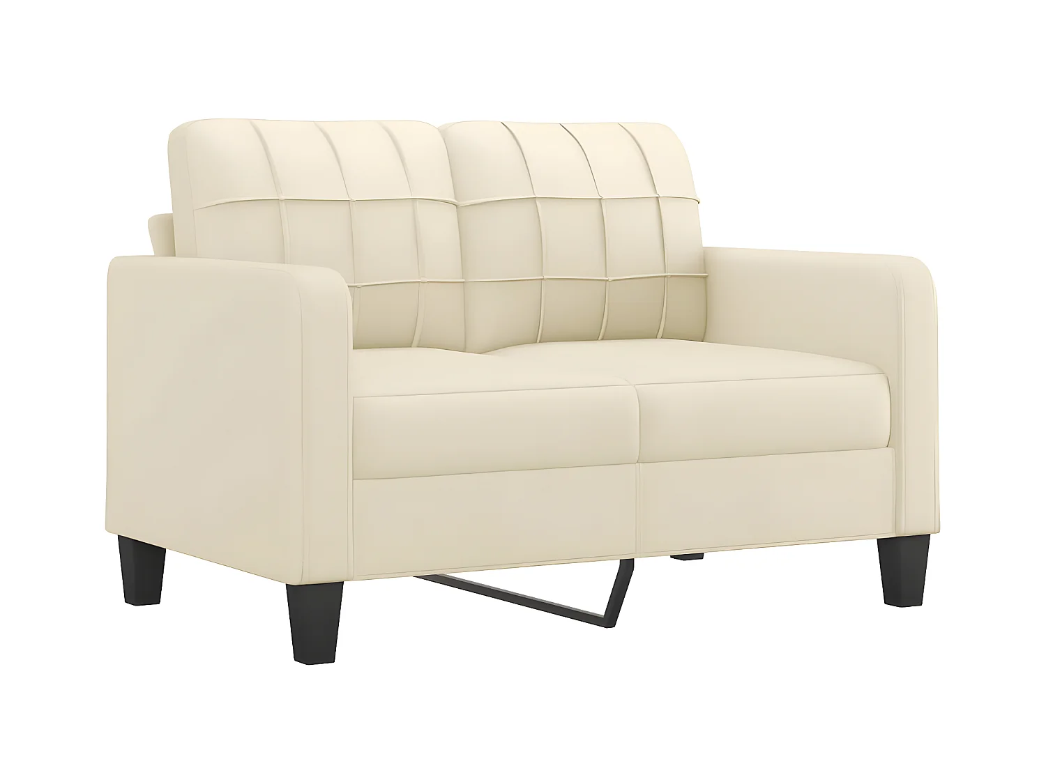 2-Sitzer-Sofa | Wohnzimmersofa Creme 120 cm Kunstleder -gkd112398