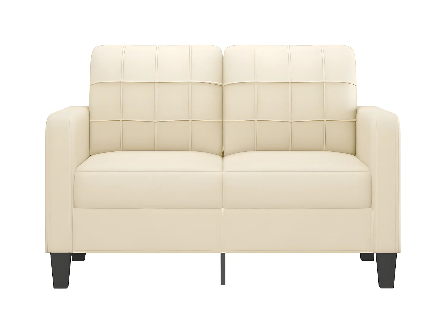 2-Sitzer-Sofa | Wohnzimmersofa Creme 120 cm Kunstleder -gkd112398