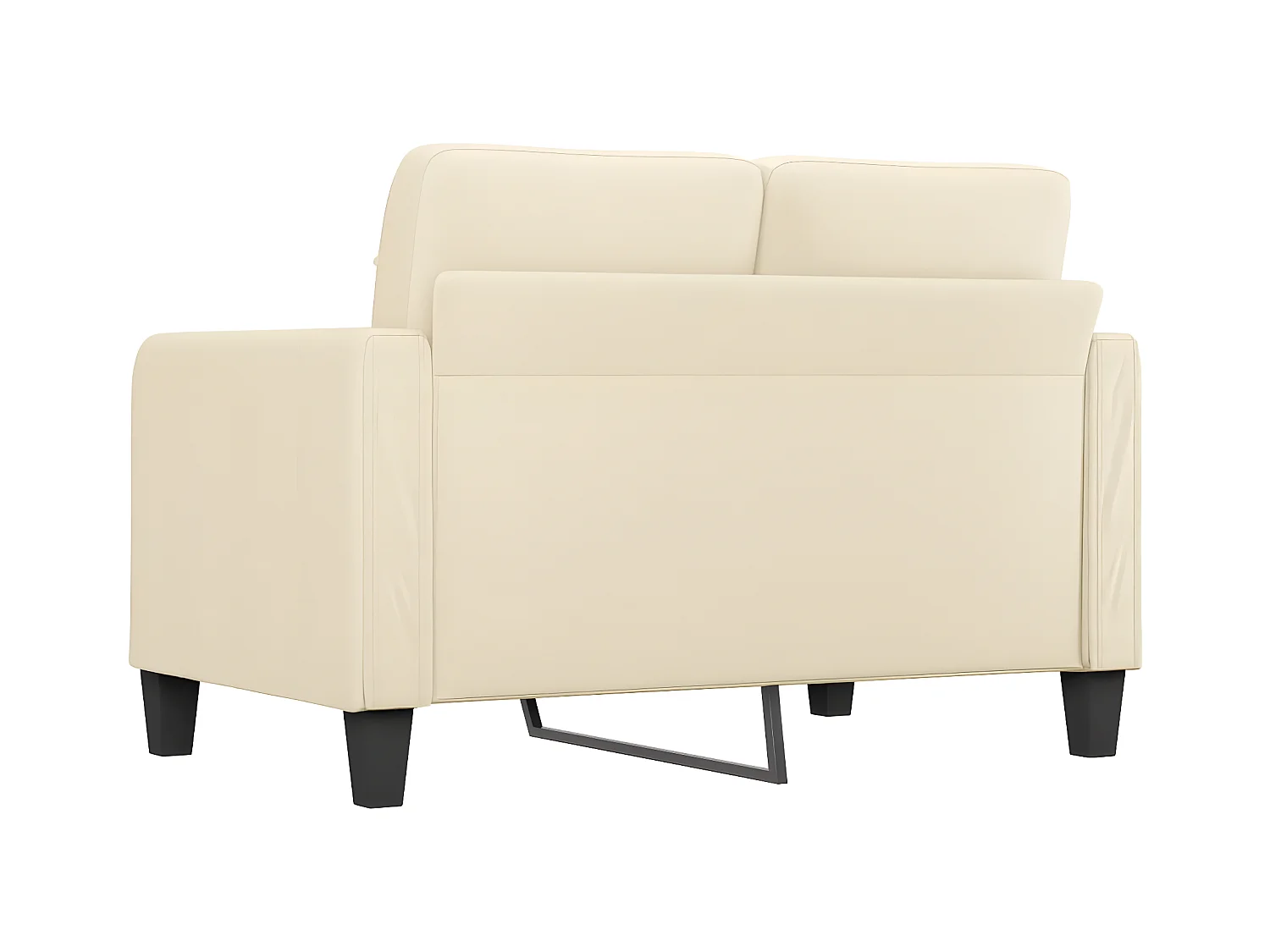 2-Sitzer-Sofa | Wohnzimmersofa Creme 120 cm Kunstleder -gkd112398