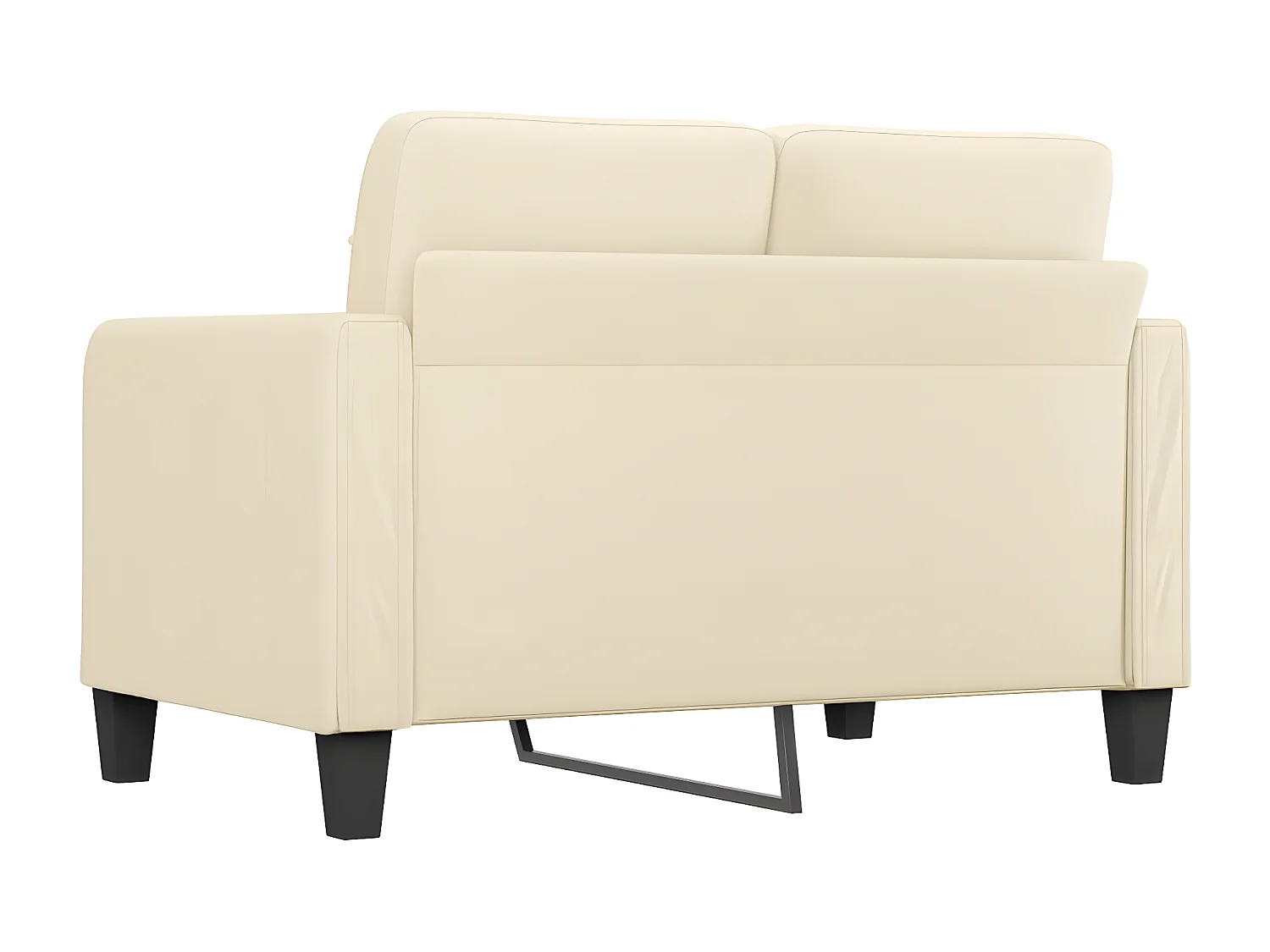 Tweezitsbank 120 cm kunstleer crèmekleurig NL786893