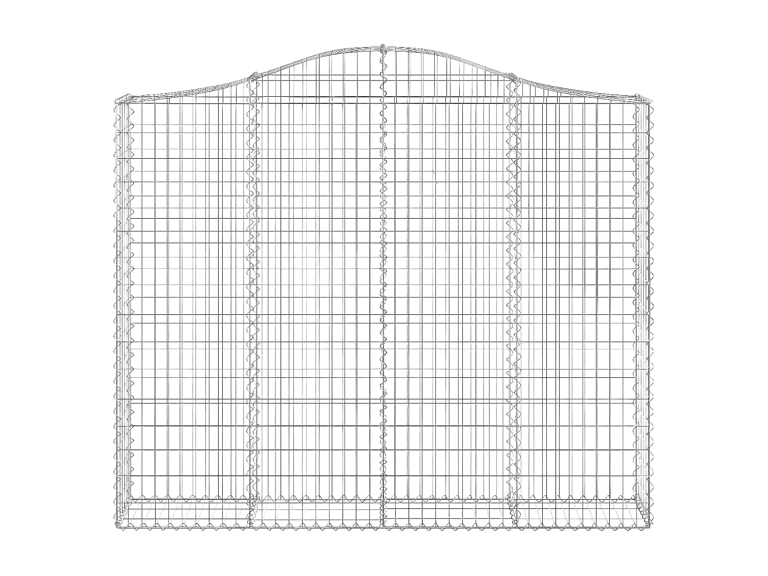 Cestas gaviones 2 uds forma de arco hierro 200x30x160/180 cm ES61398